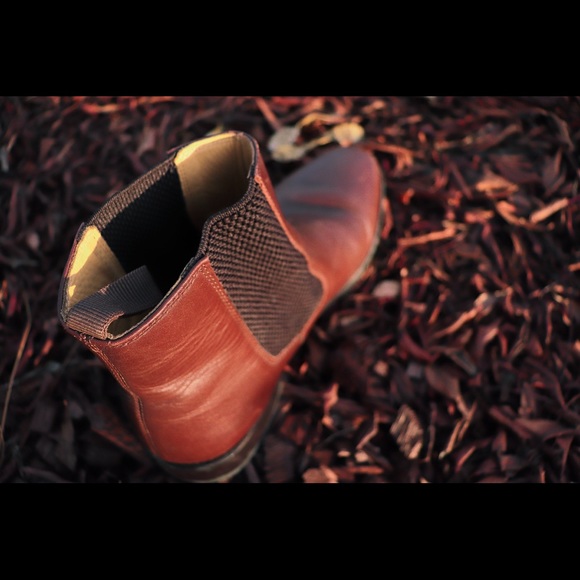 Brown/beige leather Samuel Windsor Chelsea boot - Picture 4 of 4